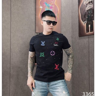 Áo Thun Nam LV Họa Tiết Nhiều Màu Chất Liệu Cotton Cao Cấp - BM3365