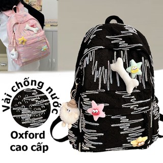 Balo nữ cho học sinh cấp 2, 3 đi học đi chơi cực cute, balo ulzzang Hàn Quốc vải Oxford trượt nước S5 B5517 (PK + Ko PK)