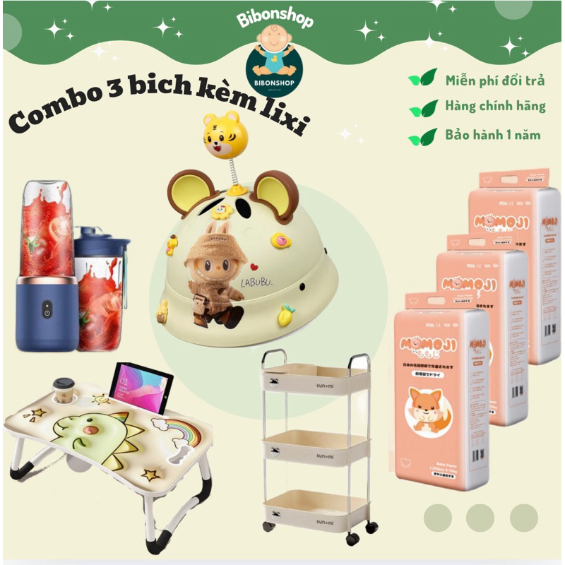 [Bản Extra] Combo 3 bịch bỉm momoji tặng kèm quà cho bé
