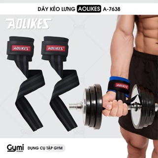 Dây Kéo Lưng Aolikes A-7638 - Chống Trượt, Hỗ Trợ Cổ Tay Tập Gym, Deadlift