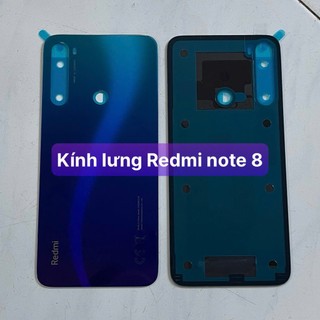 kính lưng xiaomi Redmi note 8 ,sẵn keo dán