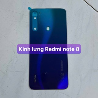 kính lưng xiaomi Redmi note 8 ,sẵn keo dán