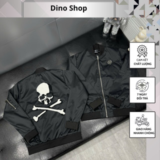 Áo Khoác Gió Bomber Nam Phi Líp Thêu Hình Lưng Cực Chất - Áo Khoác Gió Bomber Nam Cao Cấp
