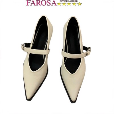 Giày bup bê nữ mũi nhọn FAROSA -K74 giày marry janes chất da lỳ mềm siêu đẹp siêu hót
