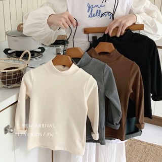 ÁO GIỮ NHIỆT CỔ CAO 5CM TRƠN BASIC CHẤT LIỆU LỤA LÓT NỈ DÀY VỪA CHO BÉ MẶC THU ĐÔNG 8-18KG