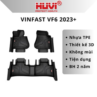 [CHÍNH HÃNG] Thảm lót sàn xe ô tô Vinfast VF6 3D nhựa TPE (kèm rối) - HUVI Việt Nam