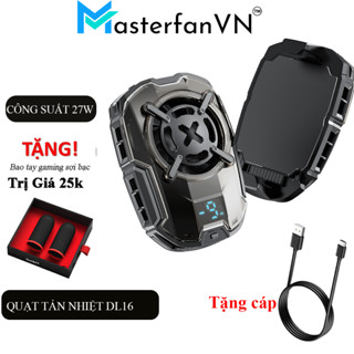 Quạt tản nhiệt điện thoại sò lạnh DL05 | DL16 27w - Siêu lạnh, hiển thị nhiệt độ, LED RGB, đệm SILICONE chống xước