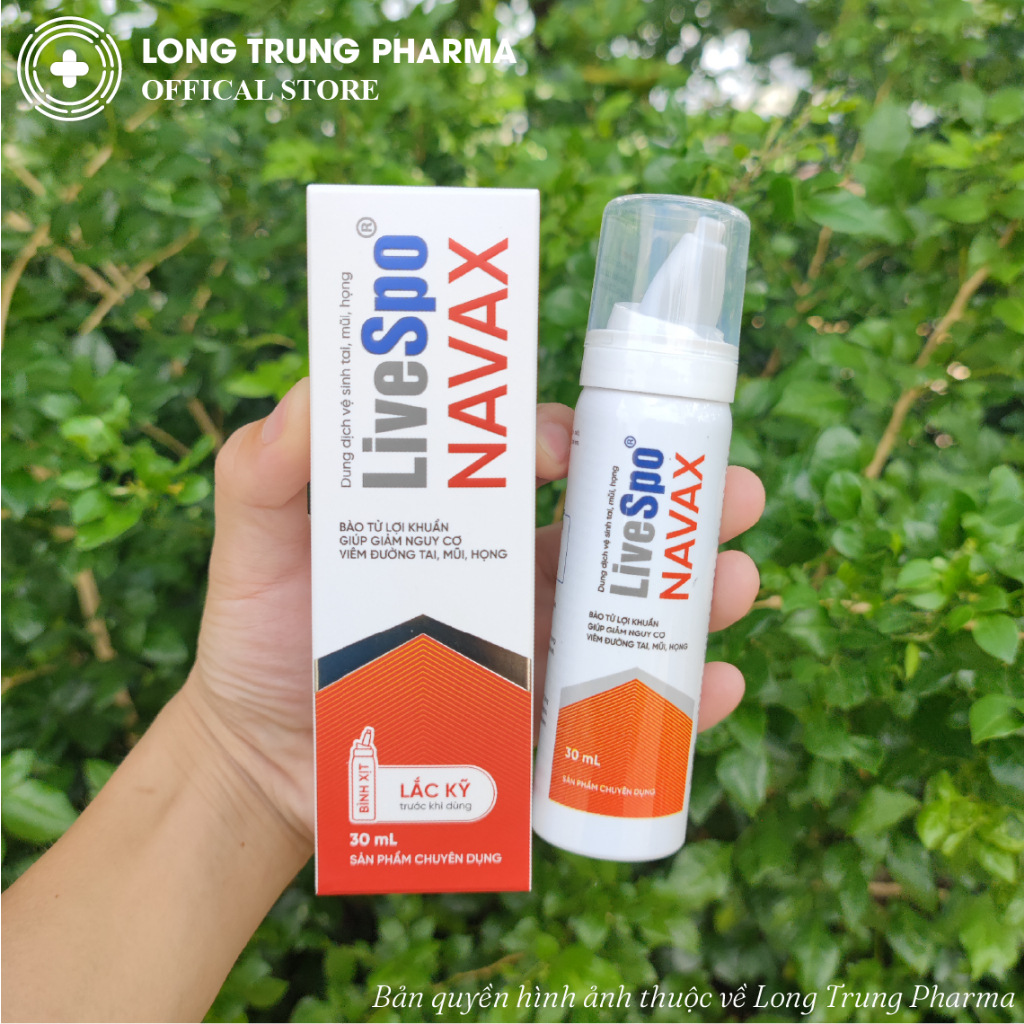 Bào Tử Lợi Khuẩn LIVESPO NAVAX Giúp Giảm Sổ Mũi, Nghẹt Mũi, Viêm Tai Mũi Họng Viêm, Xoang (Bình xịt Kim Loại 30ml)