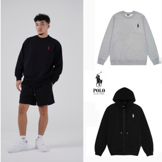 Áo sweater ngựa thêu RALPH LAUREN chính hãng khoác nỉ dài tay unisex, Áo swt ngựa thêu nam nữ form rộng JERRY