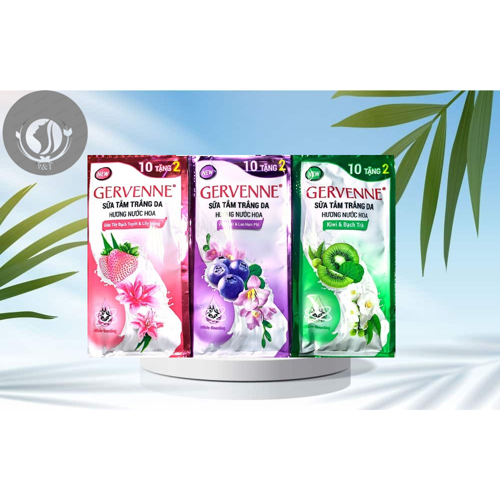 (GIFT) Sữa Tắm trắng da Gervenne 3 gói (6g/gói).