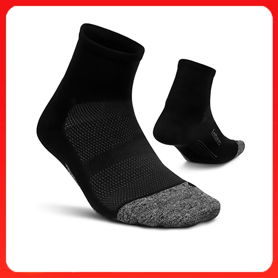 Tất vớ thể thao Feetures cho nam nữ chạy bộ, pickleball, tennis ( SET 4 đôi ) cổ ngắn, lửng hàng dệt