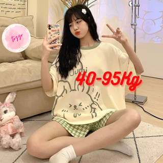 Bộ ngủ bigsize nữ mặc nhà quần đùi 40-95Kg vải thun mùa hè dễ thương TOZZO BC04