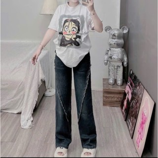 Quần Jean Bầu Ống Rộng Ôm Bụng Co Dãn Nhẹ Phù Hợp Đi Làm, Đi Chơi MB02M11