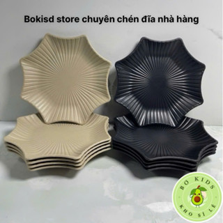 Đĩa Nhựa Phíp Melamine Hình Ngôi Sao Giả Sứ Loại Dày Cao Cấp Đựng Hoa Quả, Đồ Ăn Sang Trọng, Đĩa Ngôi Sao