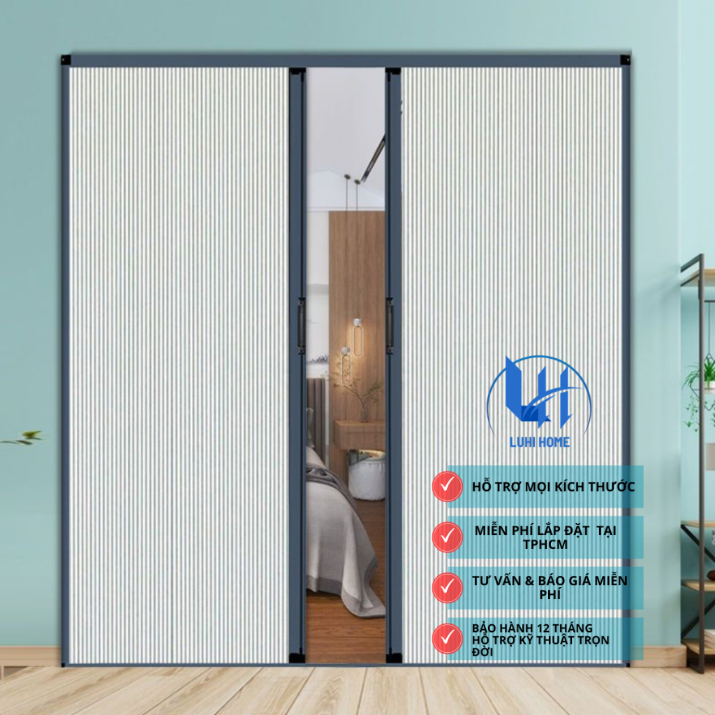 Cửa Lùa Phòng Ngủ Xếp Gọn, Cửa Ngăn Phòng Ngủ Cách Nhiệt Tuyệt Đối