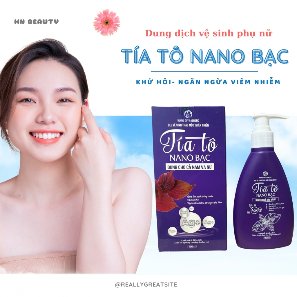 Dung dịch vệ sinh Tía tô nano bạc (DDVS) - khử khuẩn, ngăn ngừa nấm ngứa, viêm nhiễm, mùi hôi.
