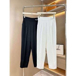 Quần baggy công sở Odelia, cạp cao đai chữ