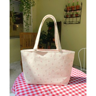 (Không kèm cột ren nơ ) [ Phiên bản update] Túi tote chần bông đứng form có 3 lớp handmade Rosa bag Bé Điệu 3 size