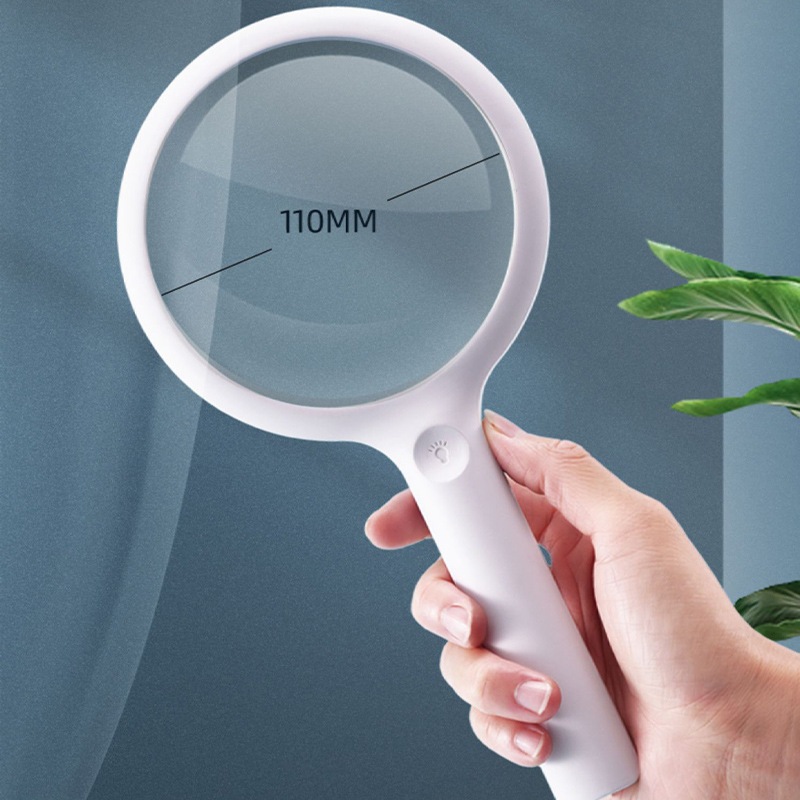 Kính lúp cầm tay mini có đèn led cao cấp. nút cảm ứng