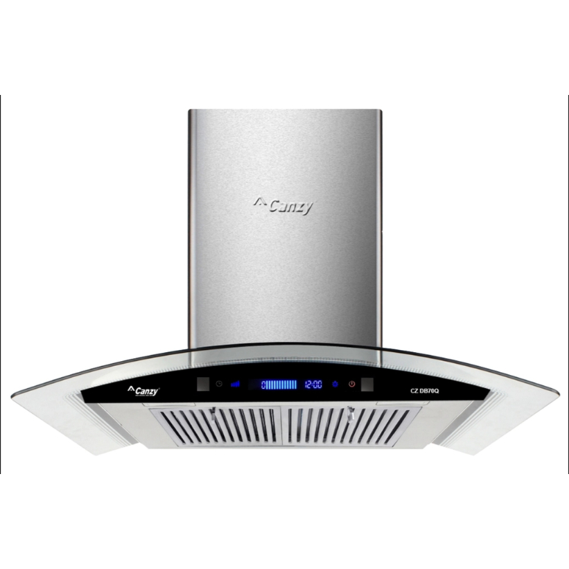 Hút mùi kính cong Canzy DB70Q | Cảm biến vẫy tay thông minh | Bảo hành 2 năm | Điều khiển cảm úng