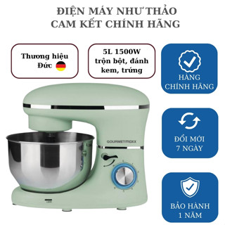 (Hàng Đức) Máy nhào bột GOURMETMAXX KICHOT 6.5L 1400W của Đức - Đánh trứng trộn bột trộn salad- Hàng chính hãng
