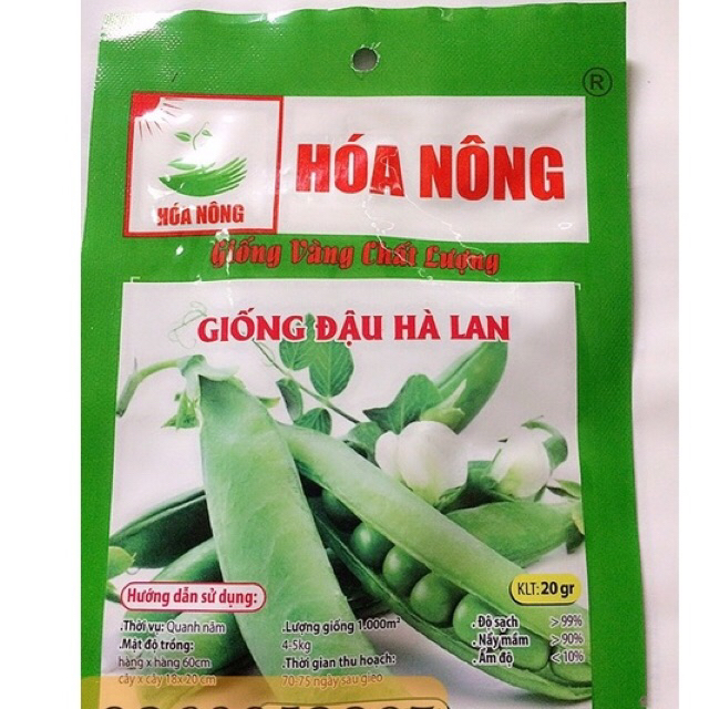 20 Gram Hạt Giống Đậu Hà Lan