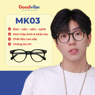 Gọng Kính Mắt Tròn, Chất Liệu Nhựa, Phù Hợp Cho Nam Và Nữ,Chống Tia UV -  MK03