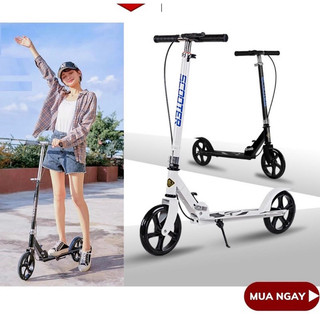 Xe scooter cỡ lớn tải đến 100kg có tay thắng và chân chống