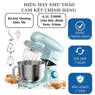 (Bản Đức) Máy nhào bột KICHOT 6.5L 1500W - đánh kem, trứng đa năng - Máy trộn bột