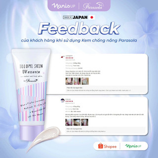 Kem Chống Nắng Naris Cosmetics Dạng Gel Nâng Tone Da Parasola Illumi Skin UV Essence SPF50+ PA++++ 80g