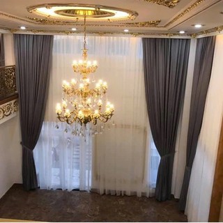  Rèm cửa lớn chiều cao 3M2 rèm cửa chính kích thước lớn chất lượng vải gấm 3 lớp độ cản nắng 90% 