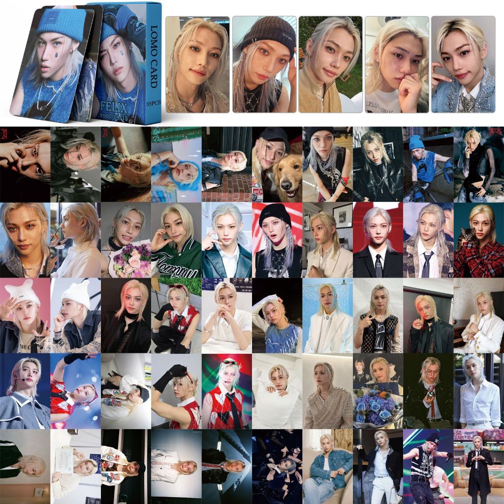 Set 55 lomo card Stray Kids - Felix cá tính 2024