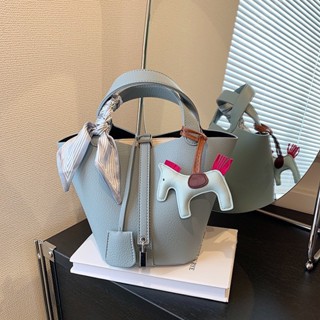   Full Túi Vải + Tag Hãng  Sẵn 👜 - Túi Giỏ Xách HM Da Gạo Loại Dày Tặng Kèm Tag Ngựa & Khăn Lụa - T114 