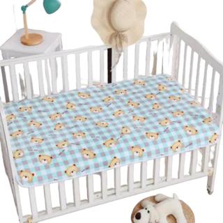 Tấm lót chống thấm cho bé Muji 3 lớp loại to 60*120cm, Miếng lót tè cho bé chống thấm cotton