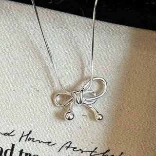 Dây chuyền bạc nơ xoắn s925 The Mind.