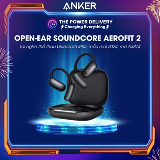 Tai nghe thể thao Bluetooth Open-ear Soundcore AeroFit 2, âm thanh BassTurbo, IP55,  mẫu mới 2024 - A3874