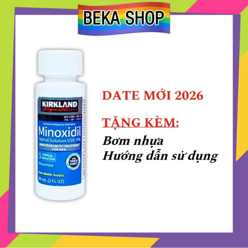MINOXIDIL KIRKLAND 5% Dung Dịch Mọc Râu Tóc Mẫu Mới