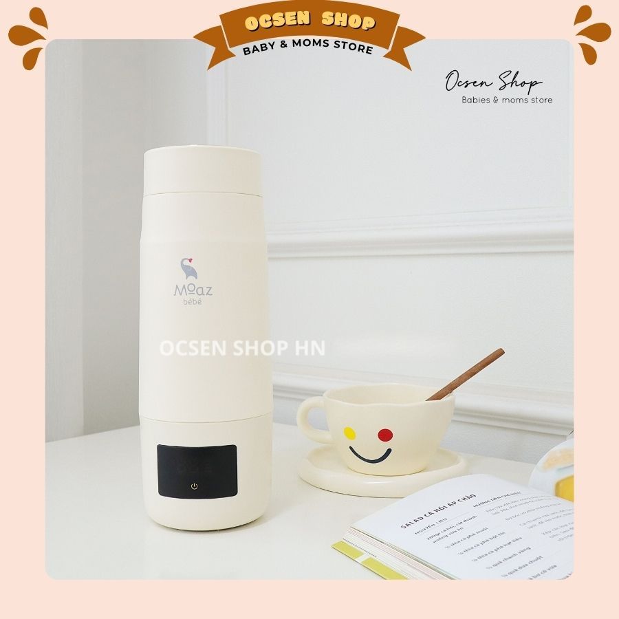 Bình đun nước  pha sữa , ấm giữ nhiệt mini di động Moaz Bebe MB058 cho bé 300ml