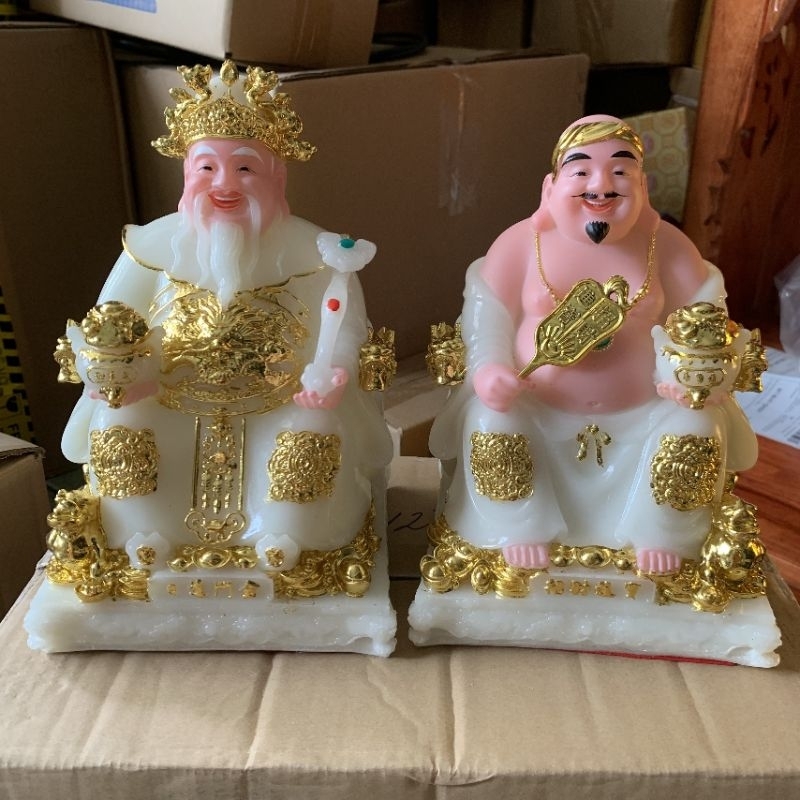 bộ Thần Tài thổ địa tài phát đá thờ cúng.