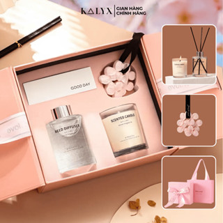 Set Tinh Dầu Thơm, Nến Thơm Và Thẻ Thơm Nước Hoa WICK KALYX, Set quà tặng FULLBOX kèm túi quà cao cấp