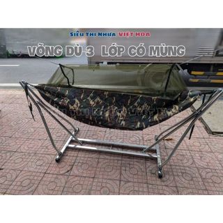 Võng Mùng Quân Đội Xếp Gọn, Võng mùng 3 lớp chống muỗi và côn trùng có thể gấp gọn