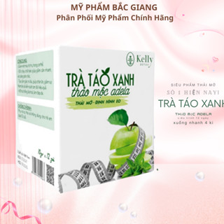 Trà táo xanh giảm cân Kelly Thảo Mộc Adela Detox - Hộp 12gói giảm mỡ bụng cấp tốc an toàn kiểm soát cân nặng