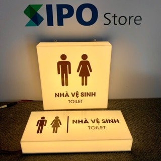  Bảng chỉ dẫn WC toilet có đèn Led phát sáng 