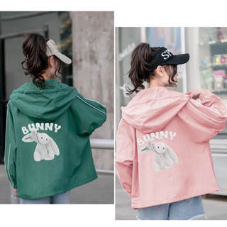 Áo khoác bé gái size đại thỏ BUNNY 0409 FIVEBE dù 2 lớp chống nắng cho bé