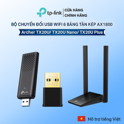 Bộ Chuyển Đổi USB WiFi TP-Link Archer TX20U / TX20U Nano / TX20U Plus WiFi 6 Băng Tần Kép AX1800