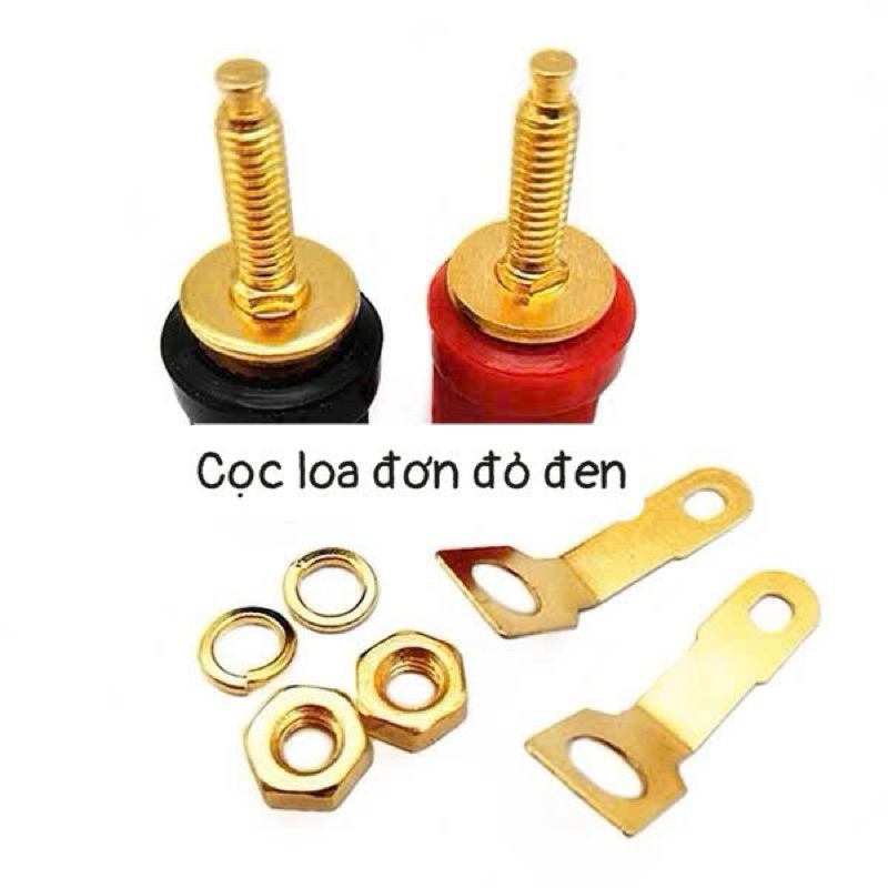 1 cặp Cọc loa đơn đỏ đen - trạm loa 301 - phụ kiện loa
