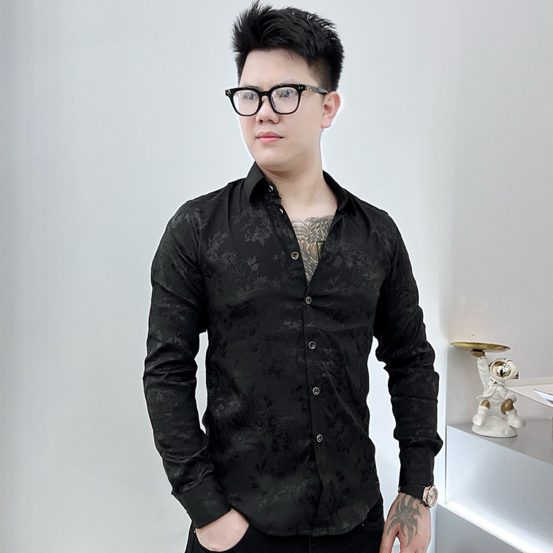 sơ mi lụa gấm cực chất