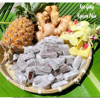 Kẹo gừng phấn / kẹo da trâu / mứt gừng nguyên phấn đặc sản Bến Tre (500g)