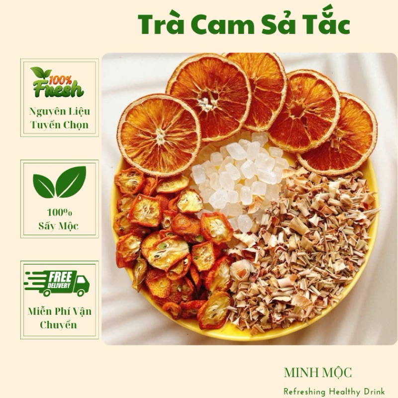 Trà cam sả tắc thanh lọc detox cơ thể ( trà khó uống )
