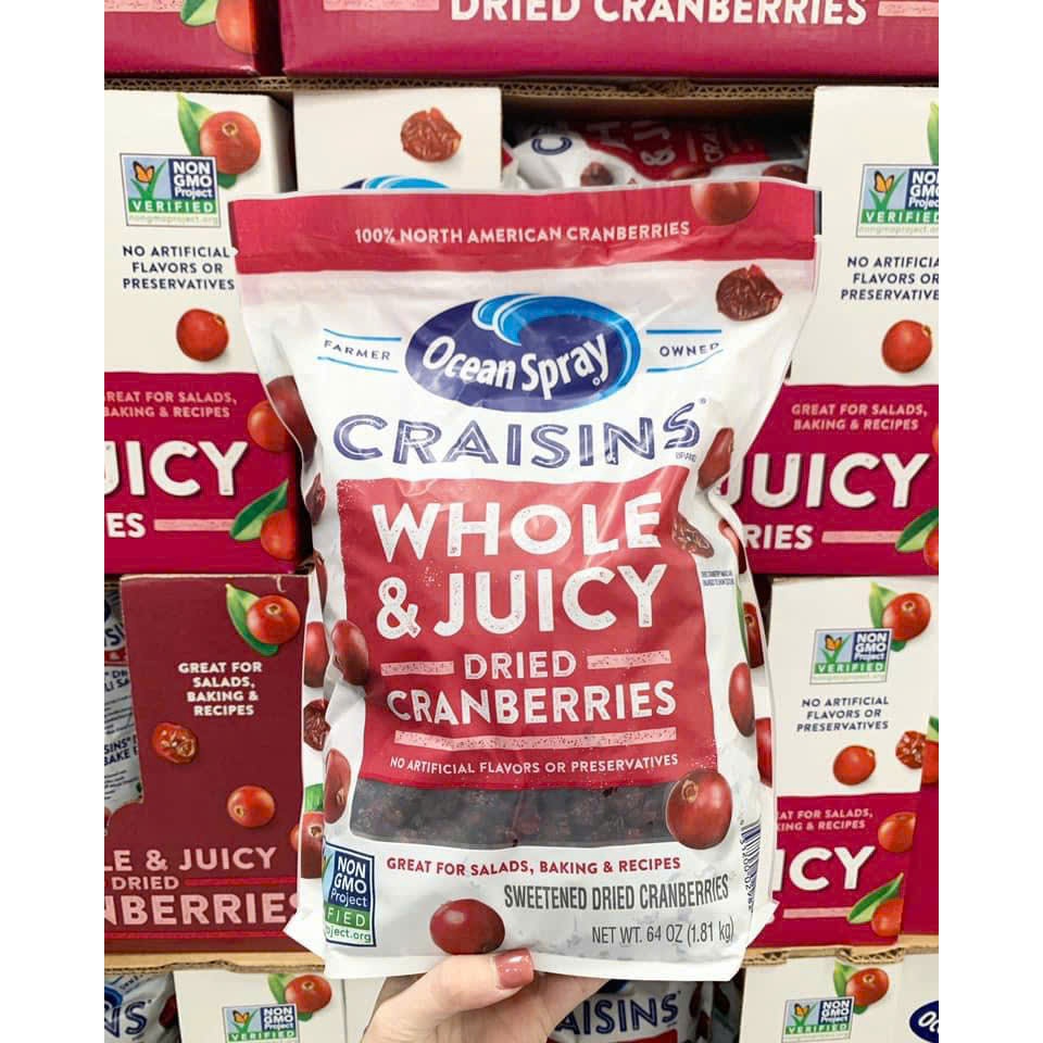 Trái Nam Việt Quất Craisins Ocean Spray 1.8kg (Trái Đỏ)